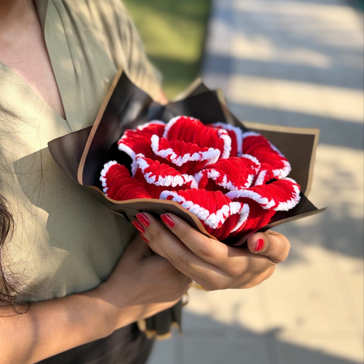 Handcrafted Red Rose Bouquet