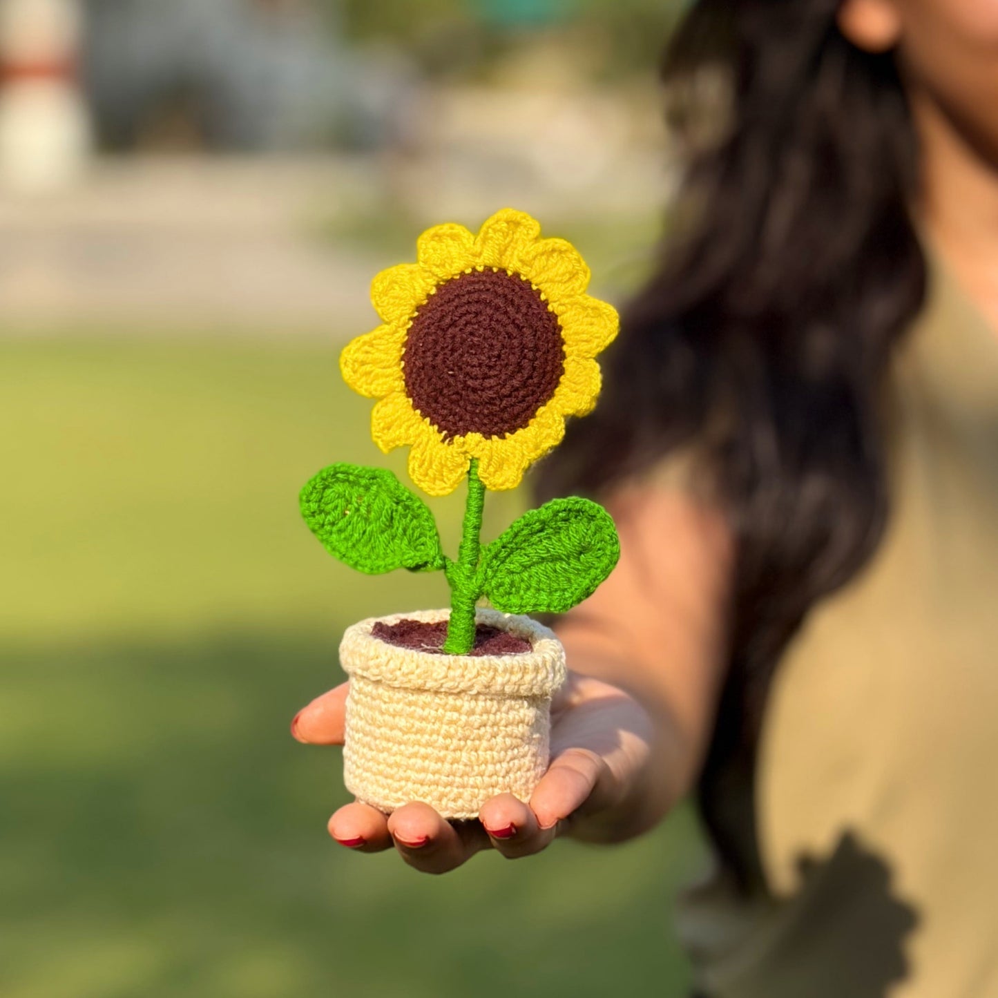 Cute Mini Crochet Sunflower