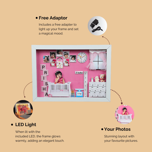 Personalized Newborn Baby LED Frame