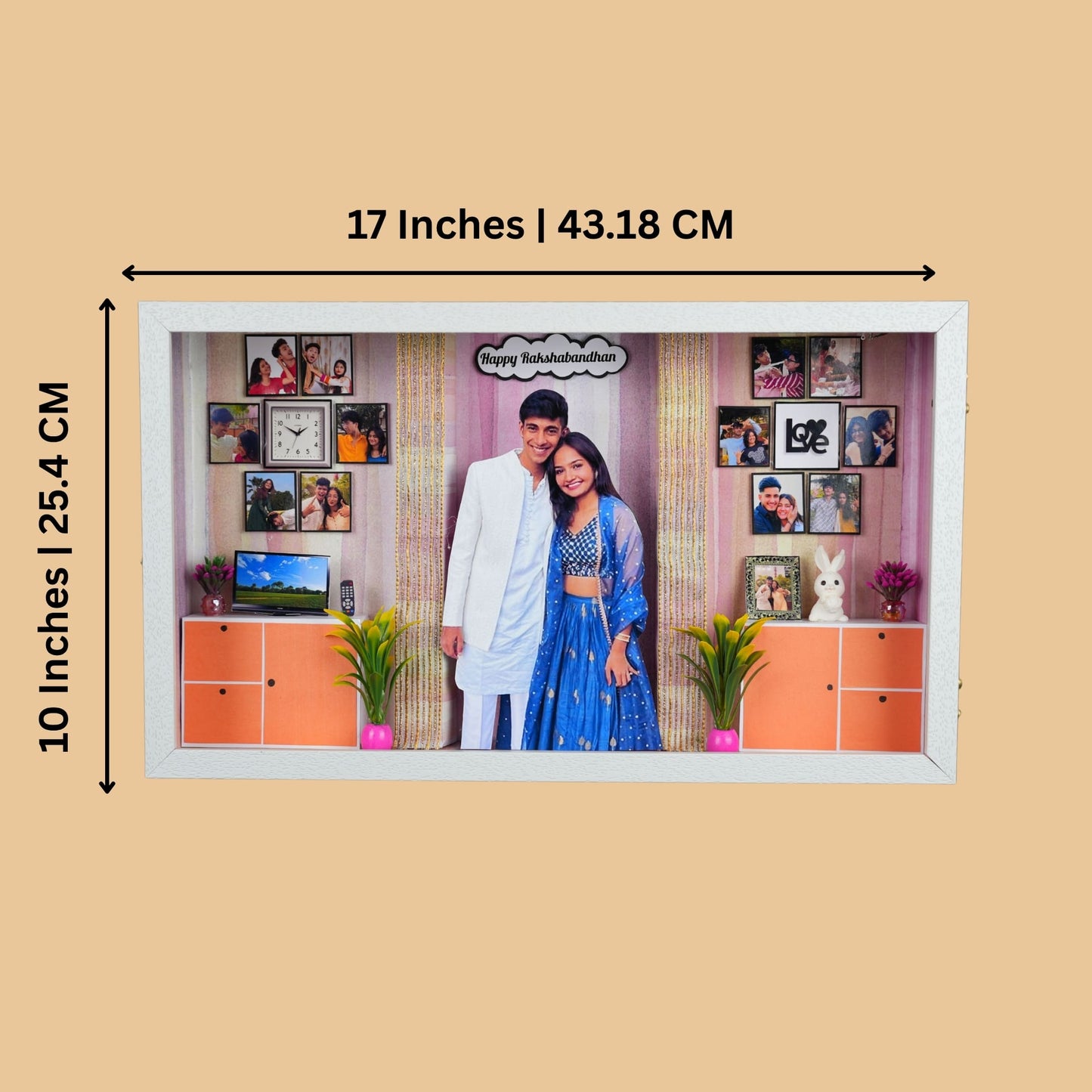 Stunning 3D Miniature Frame For Rakshabandhan | 17x10 Inches