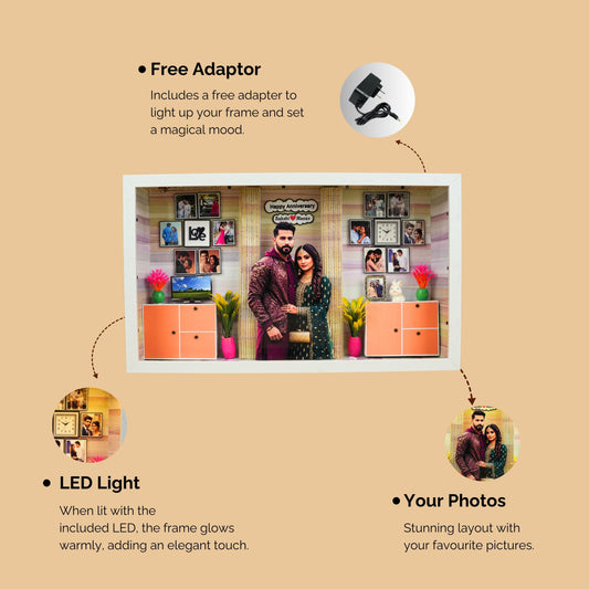 Stunning Anniversary LED Miniature Frame