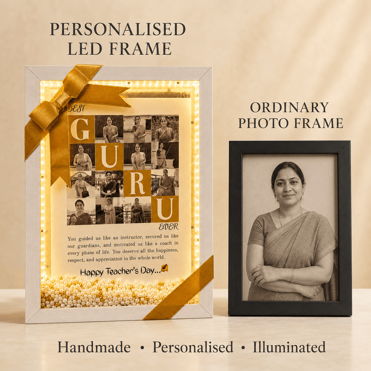 Teacher's Day LED Floating Pearl Frame