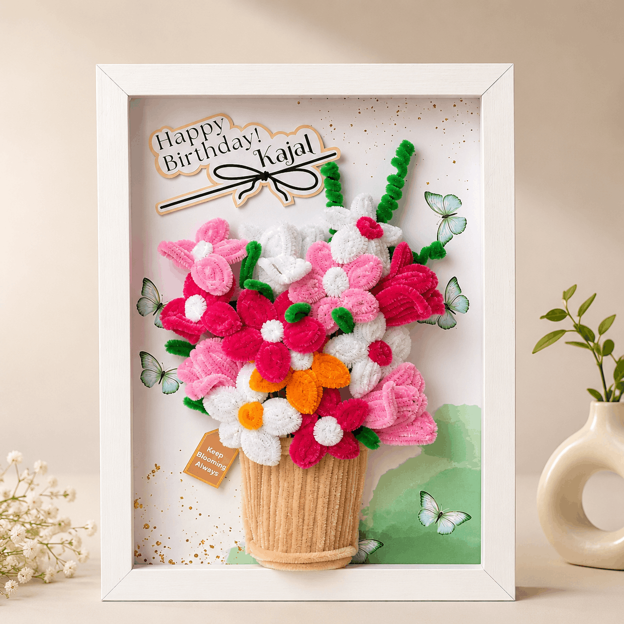 Handmade Light-Up Floral Frame