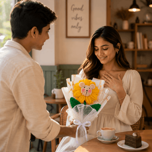 Cute Sunflower Bouquet with Adorable Face