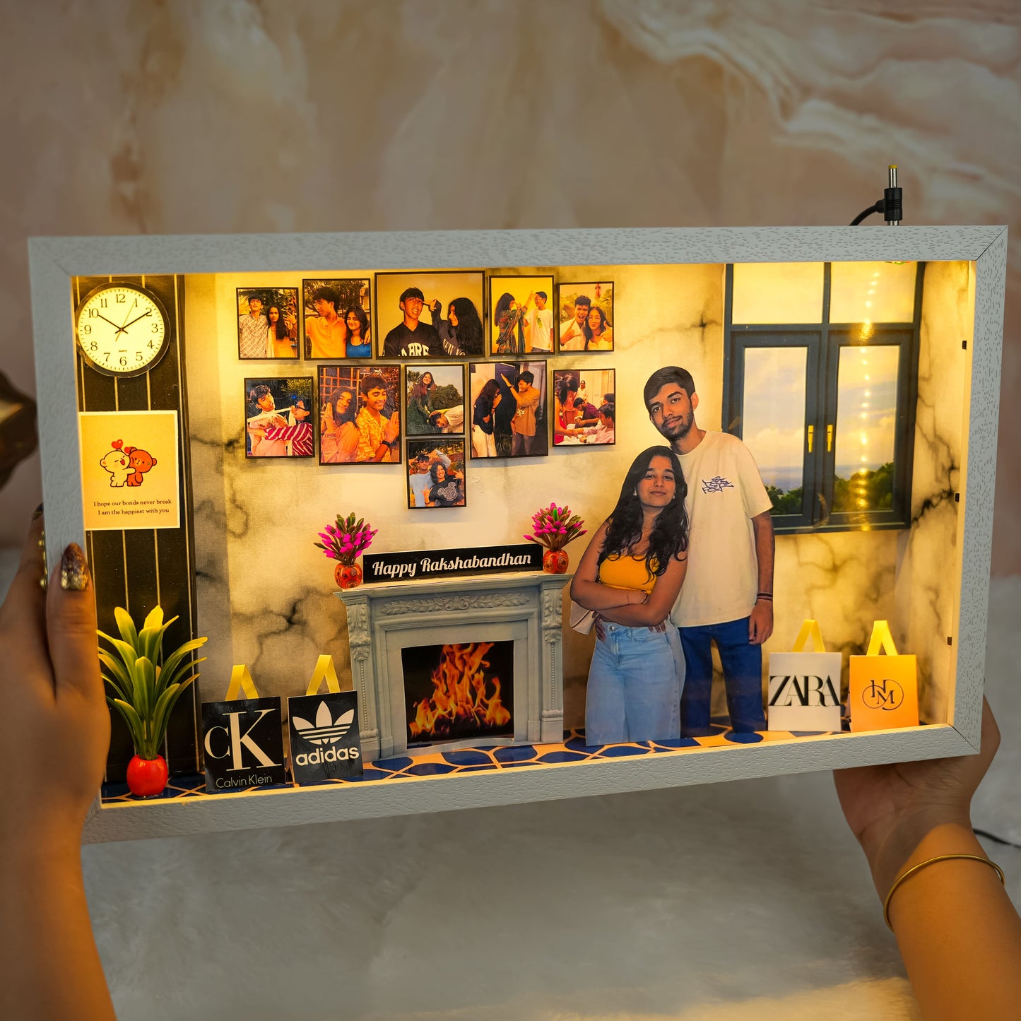 Raksha Bandhan Miniature Frame with LEDs