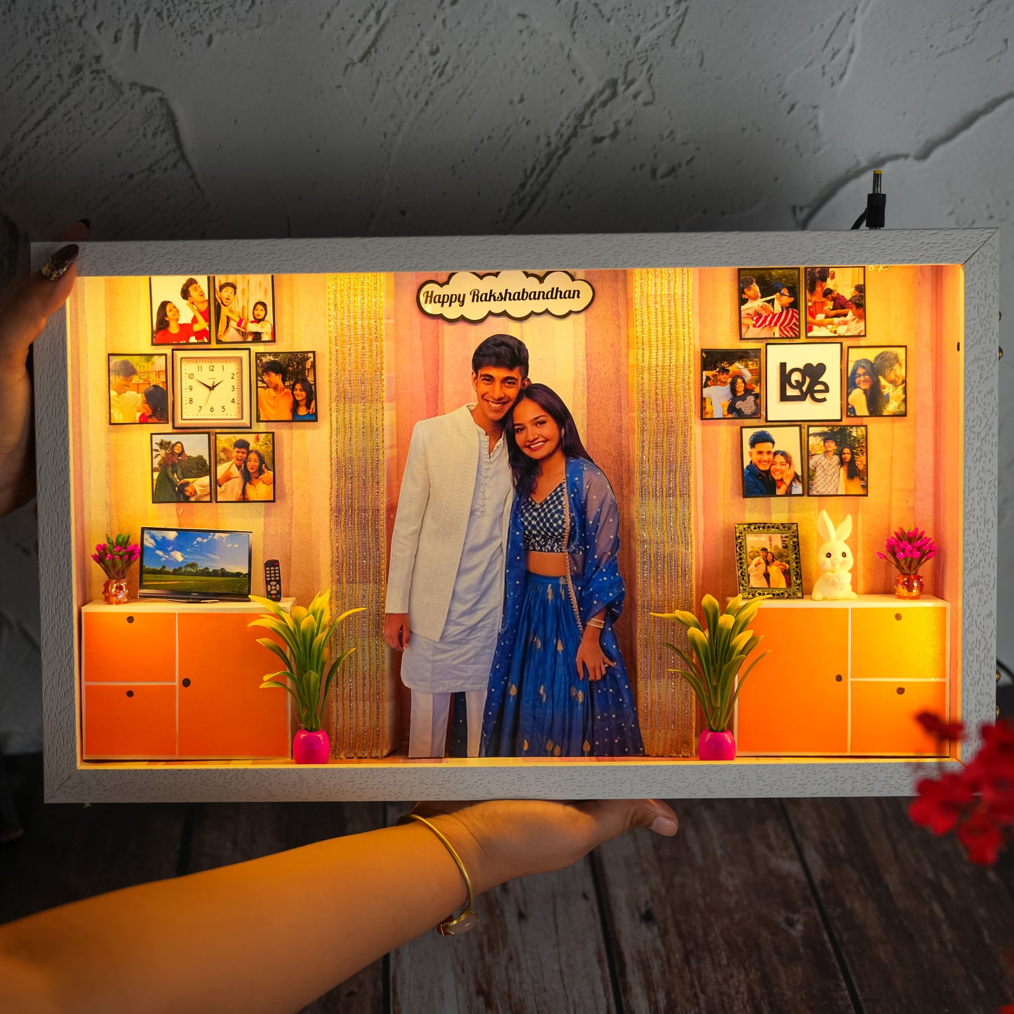 Stunning 3D Miniature Frame For Rakshabandhan | 17x10 Inches