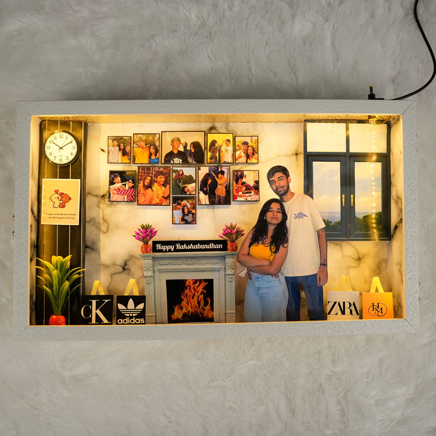 Raksha Bandhan Miniature Frame with LEDs
