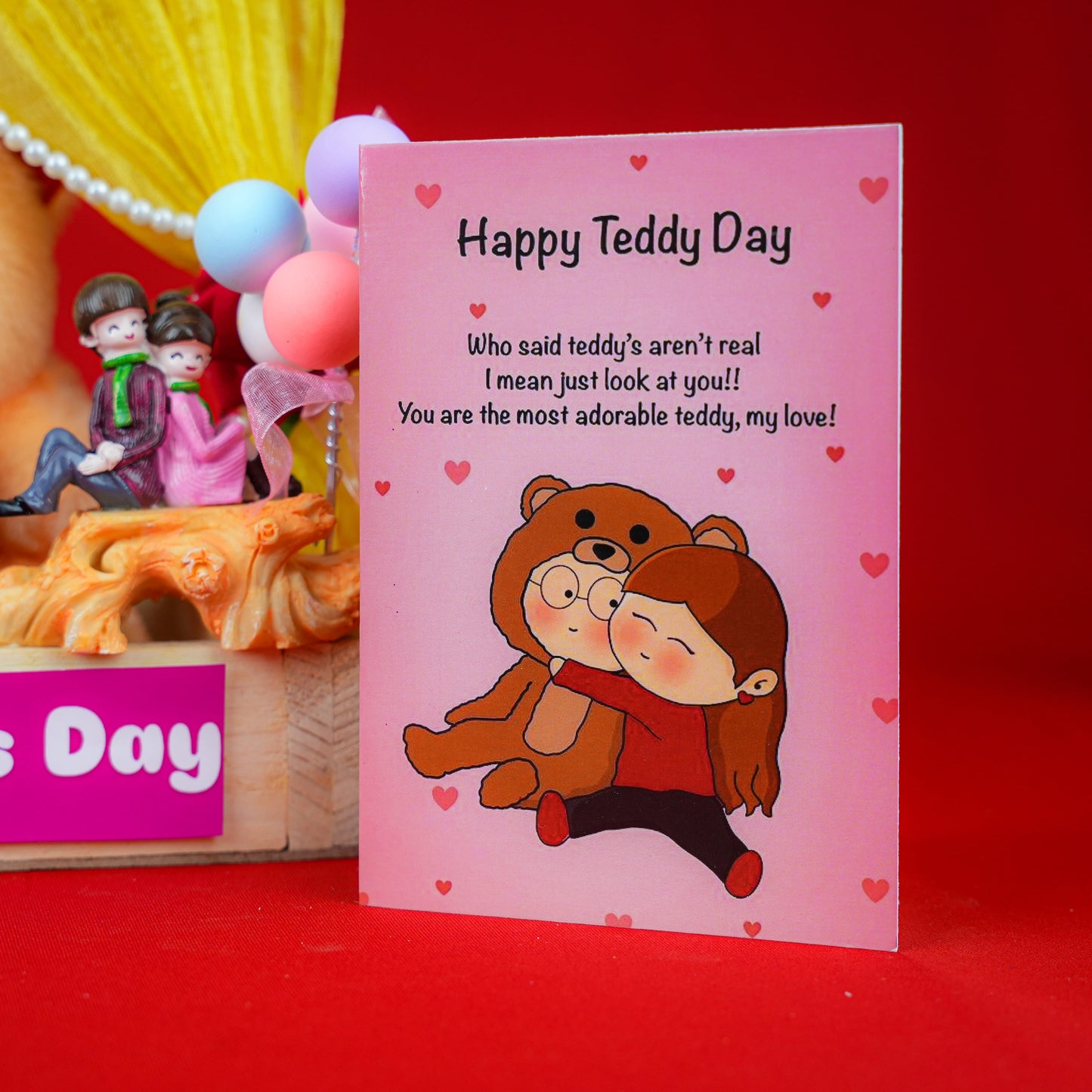 Valentine Wooden Hamper For Love