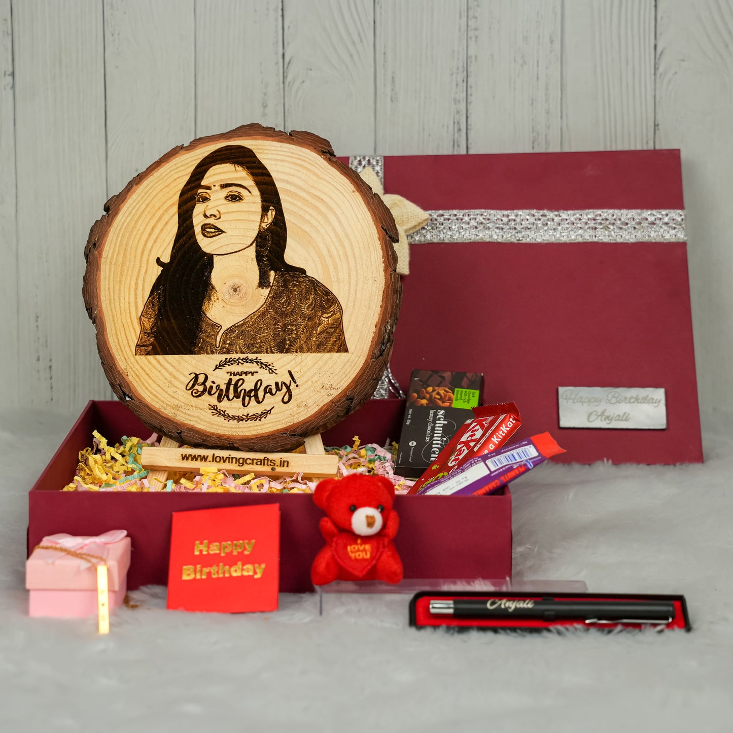 Wooden Slice Gift Hamper