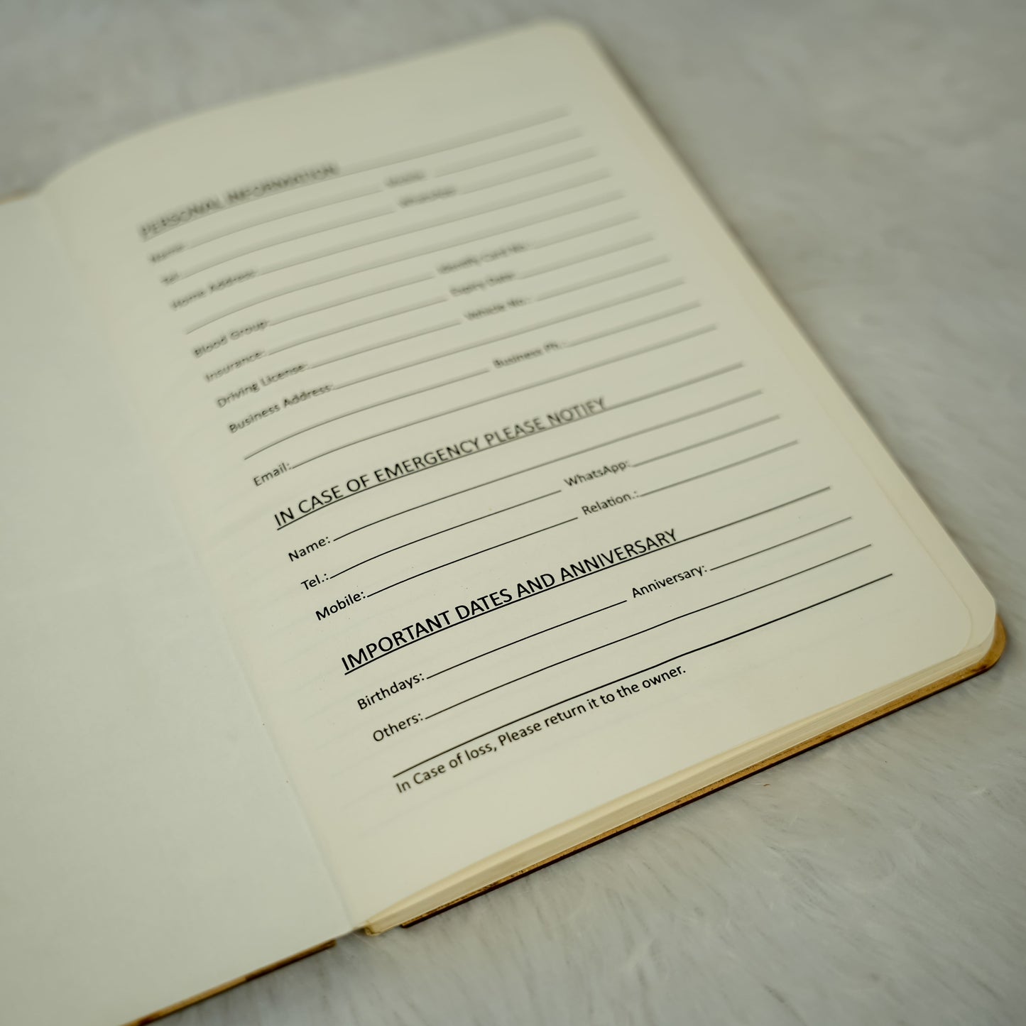 Personalised Engraved Wooden Diary