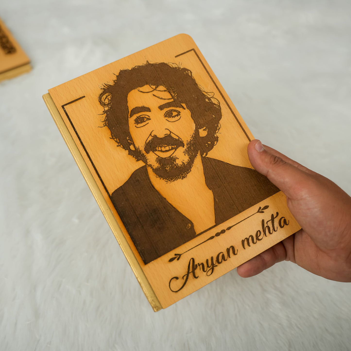 Personalised Engraved Wooden Diary