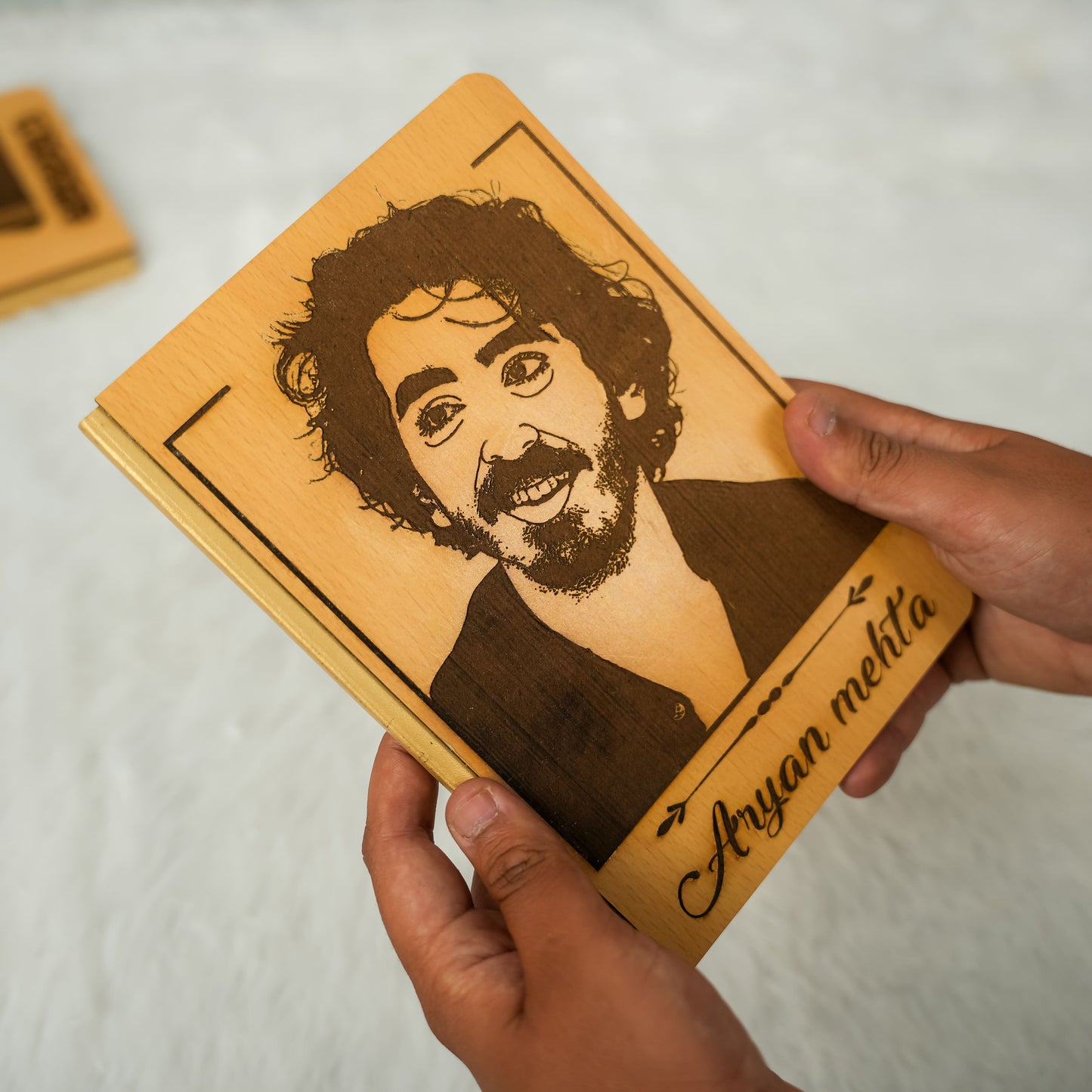 Personalised Engraved Wooden Diary