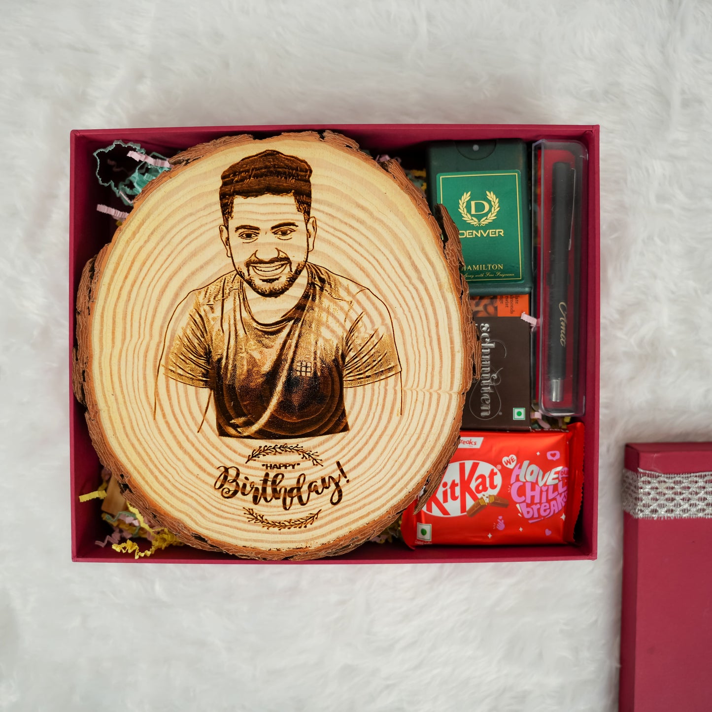 Wooden Slice Gift Hamper For Men