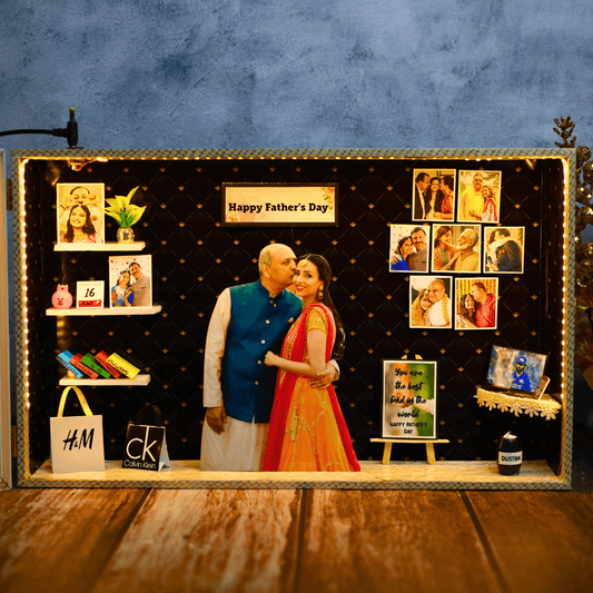 "Amazing Dad" Personalised 3D Miniature Frame