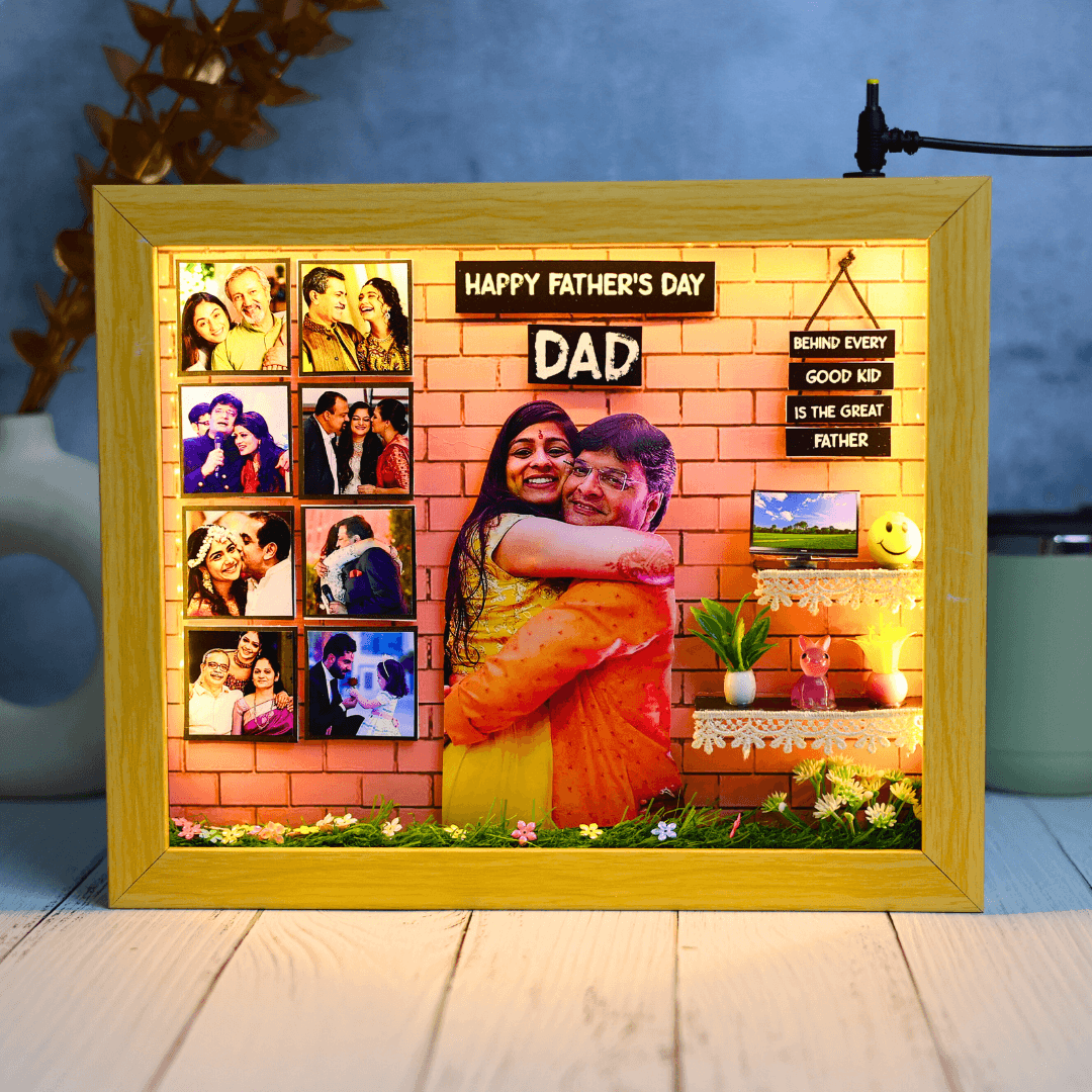 Personalised 3d Miniature Frame For Dad