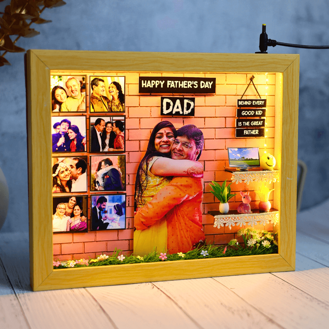 Personalised 3d Miniature Frame For Dad