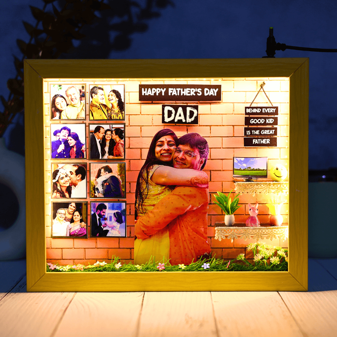 Personalised 3d Miniature Frame For Dad