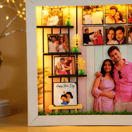 Personalised 3D LED Photo Frame For Bhai Dooj