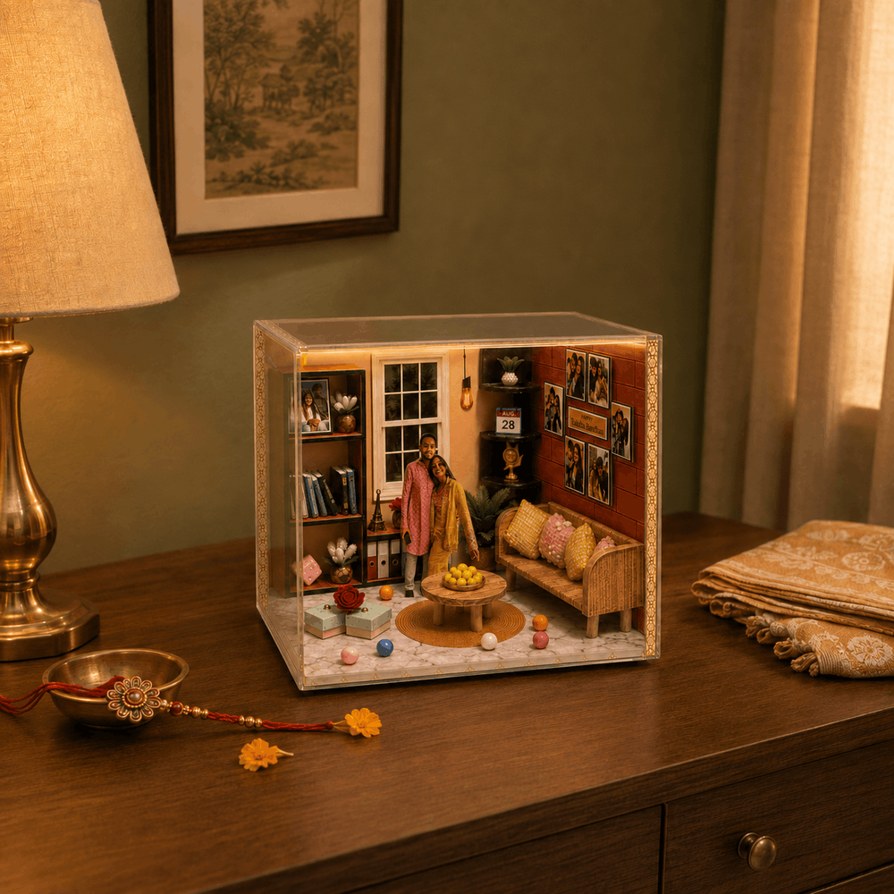 Raksha Bandhan 3D Room Miniature for Siblilng