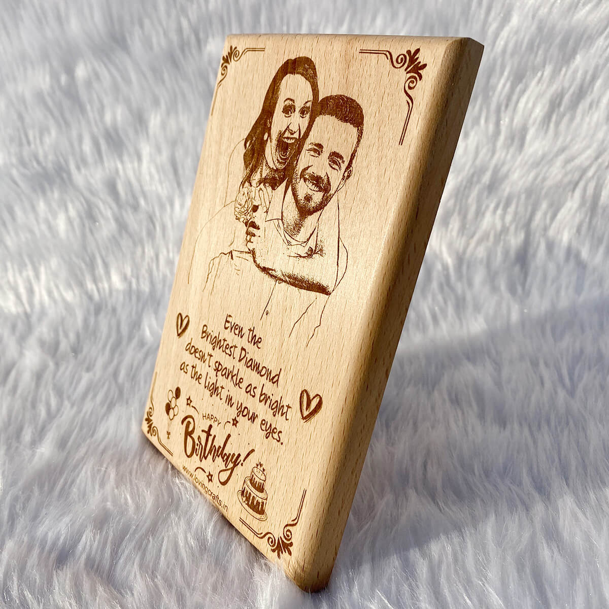 Personalised Wooden Engraved Photo Frame