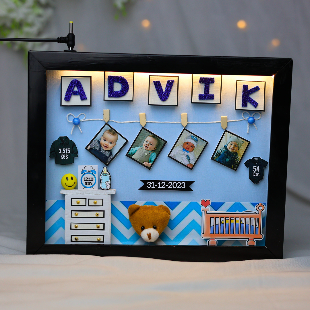 Adorable Newborn Baby Miniature Frame