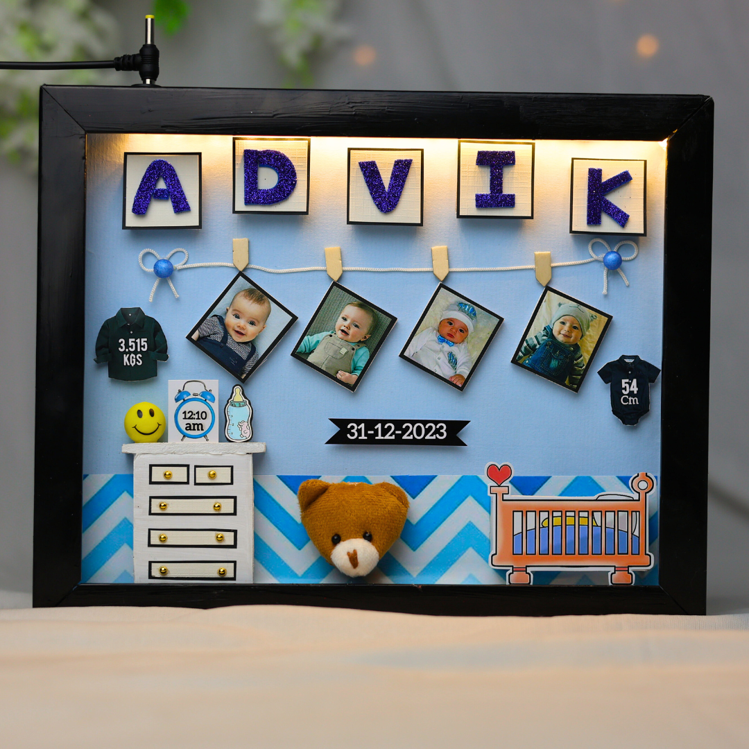 Adorable Newborn Baby Miniature Frame