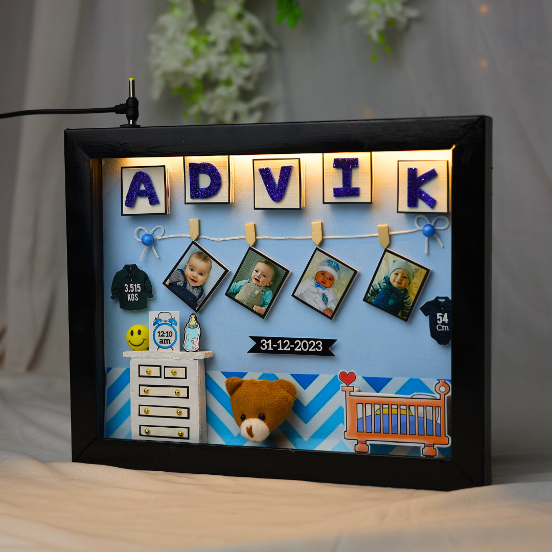 Adorable Newborn Baby Miniature Frame