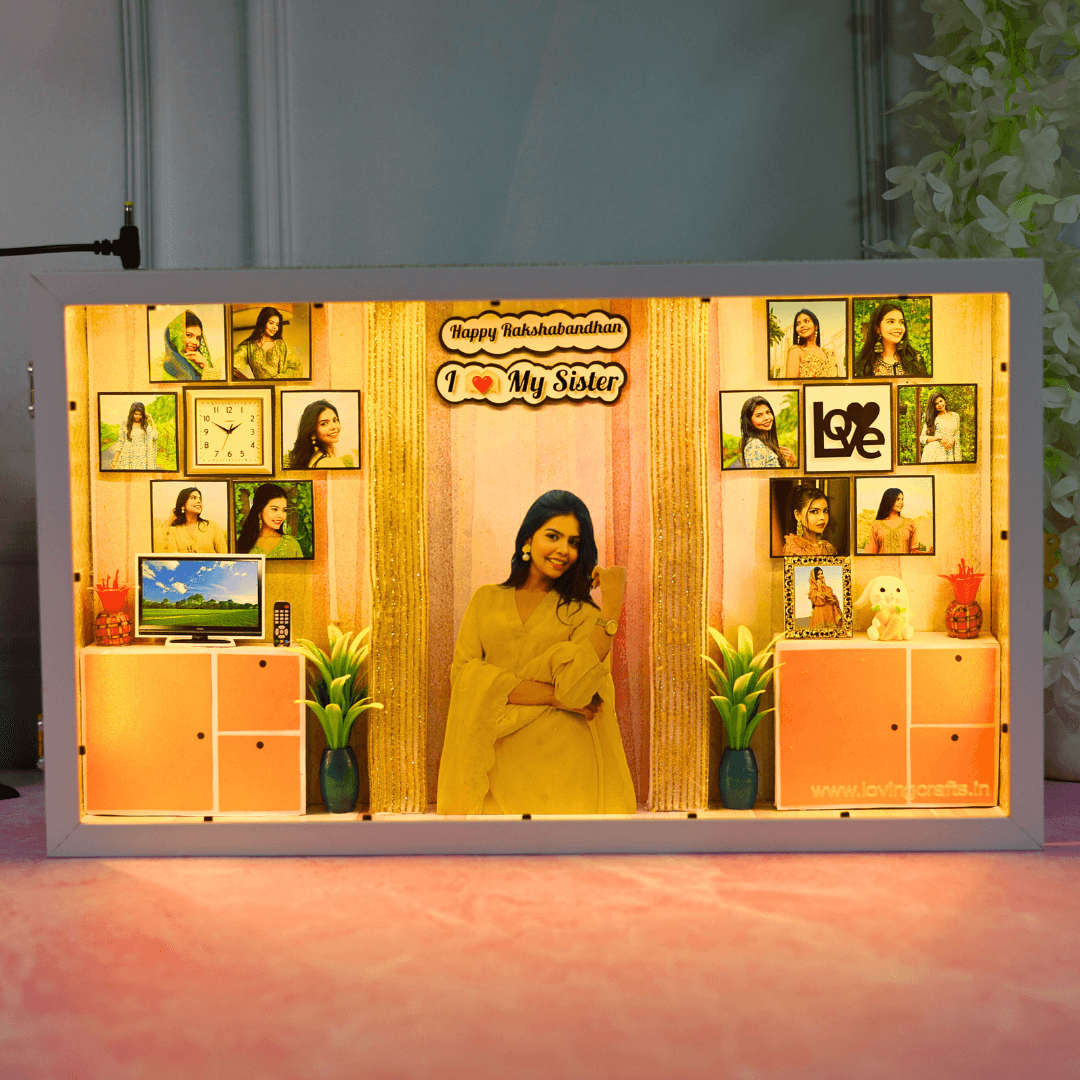 Stunning 3D Miniature Frame For Rakshabandhan | 17x10 Inches