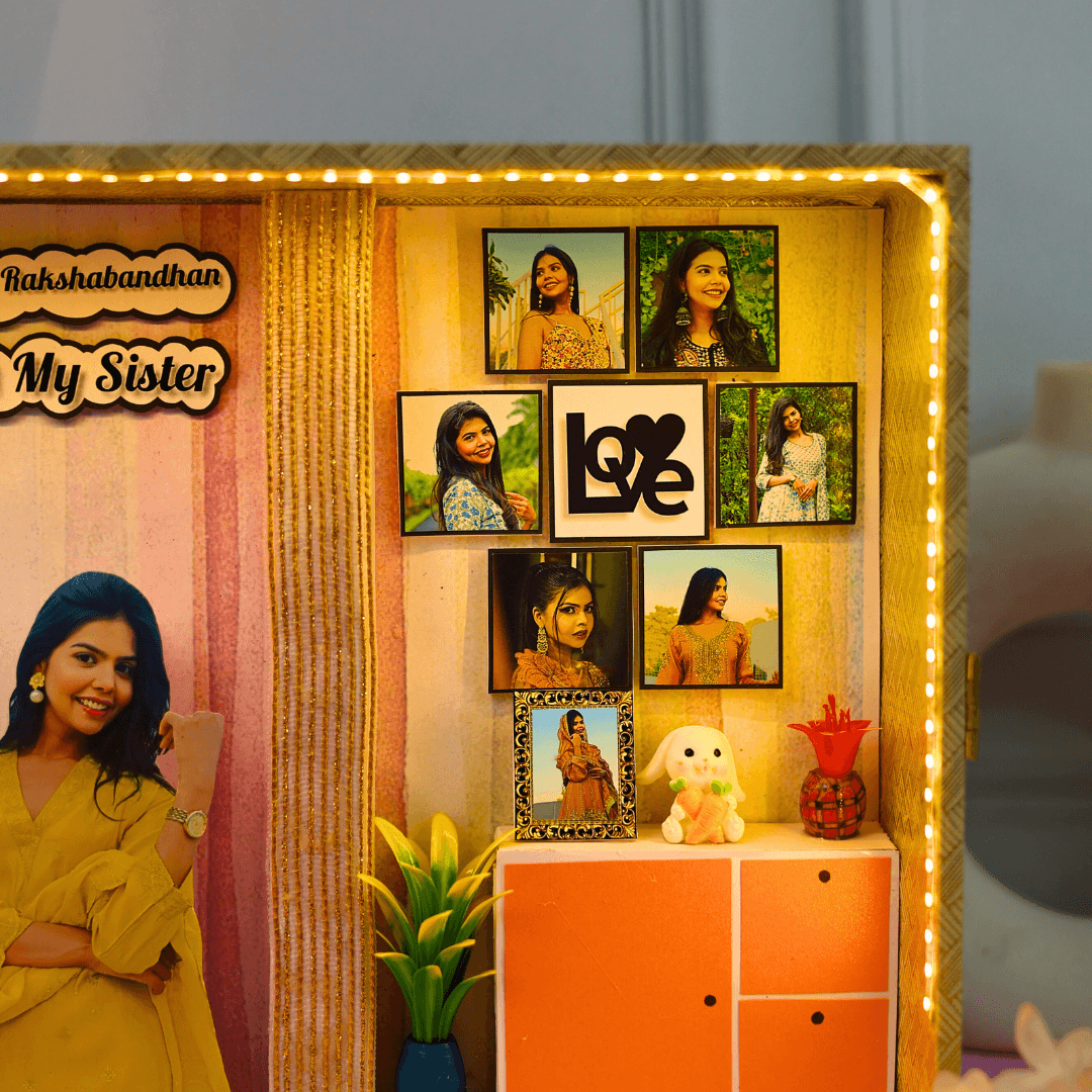 Stunning 3D Miniature Frame For Rakshabandhan | 17x10 Inches