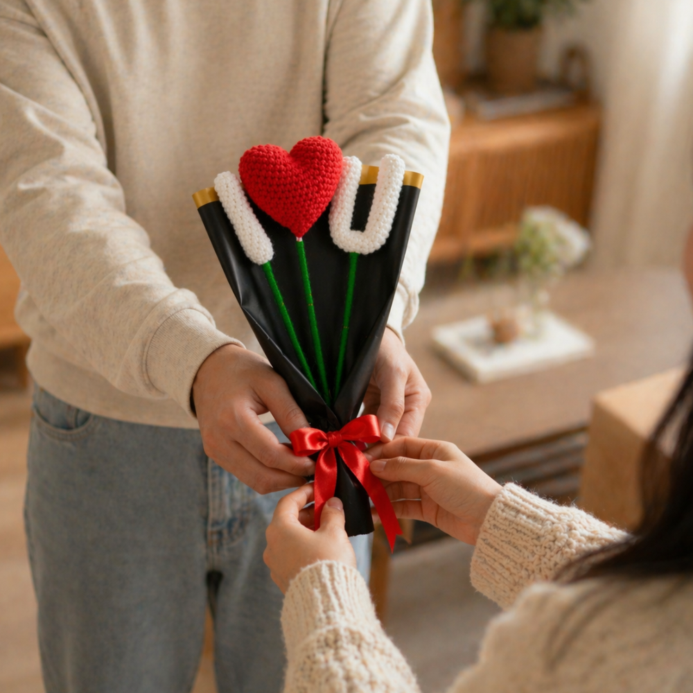 Love You Forever Crochet Bouquet