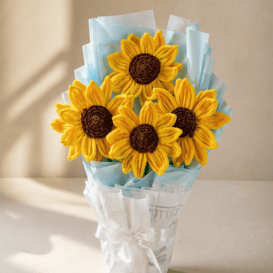 Beautiful Crochet Sunflower Bouquet