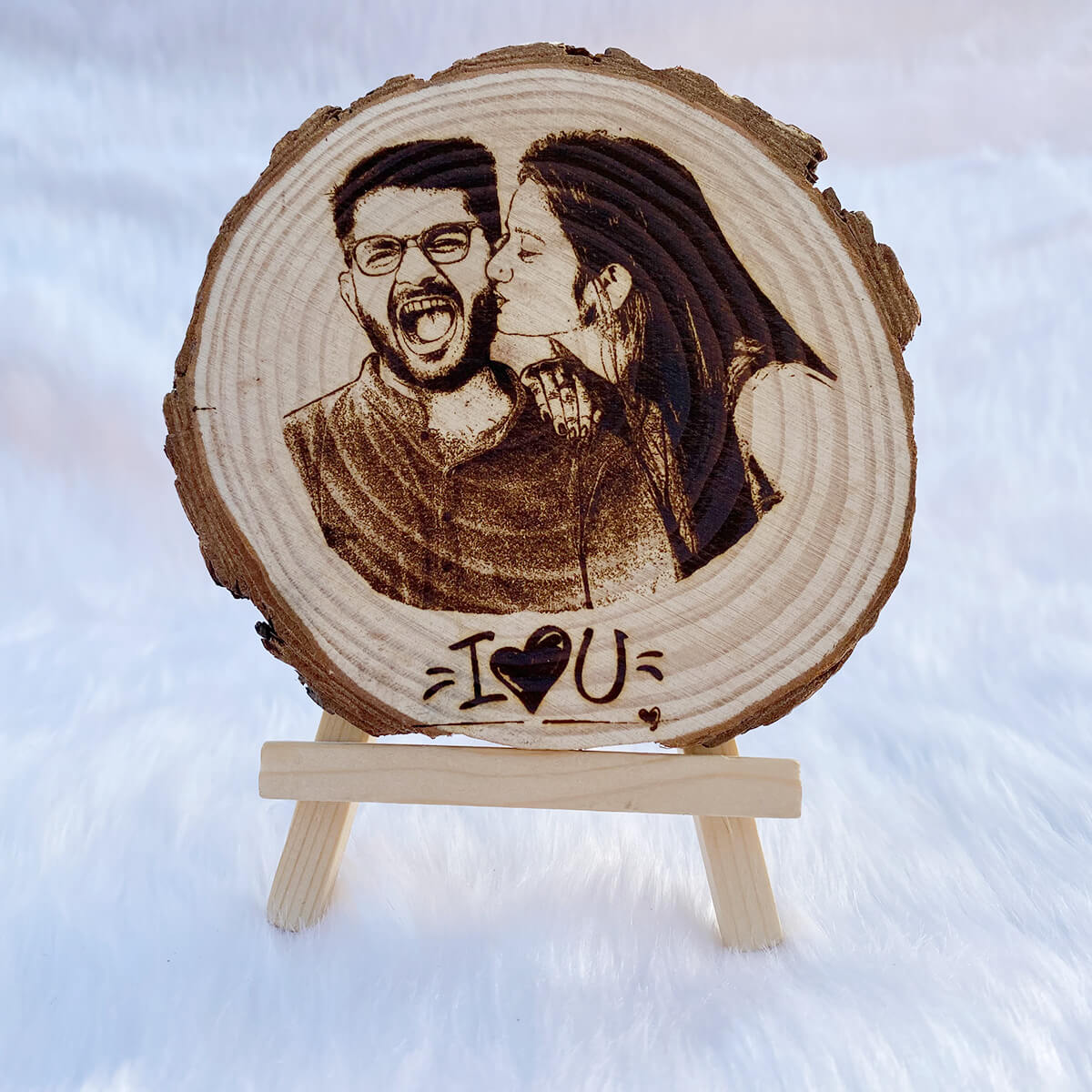 PERSONALIZED PHOTO WILLOW Wood Slice 11-12 inch buy x 1 inch