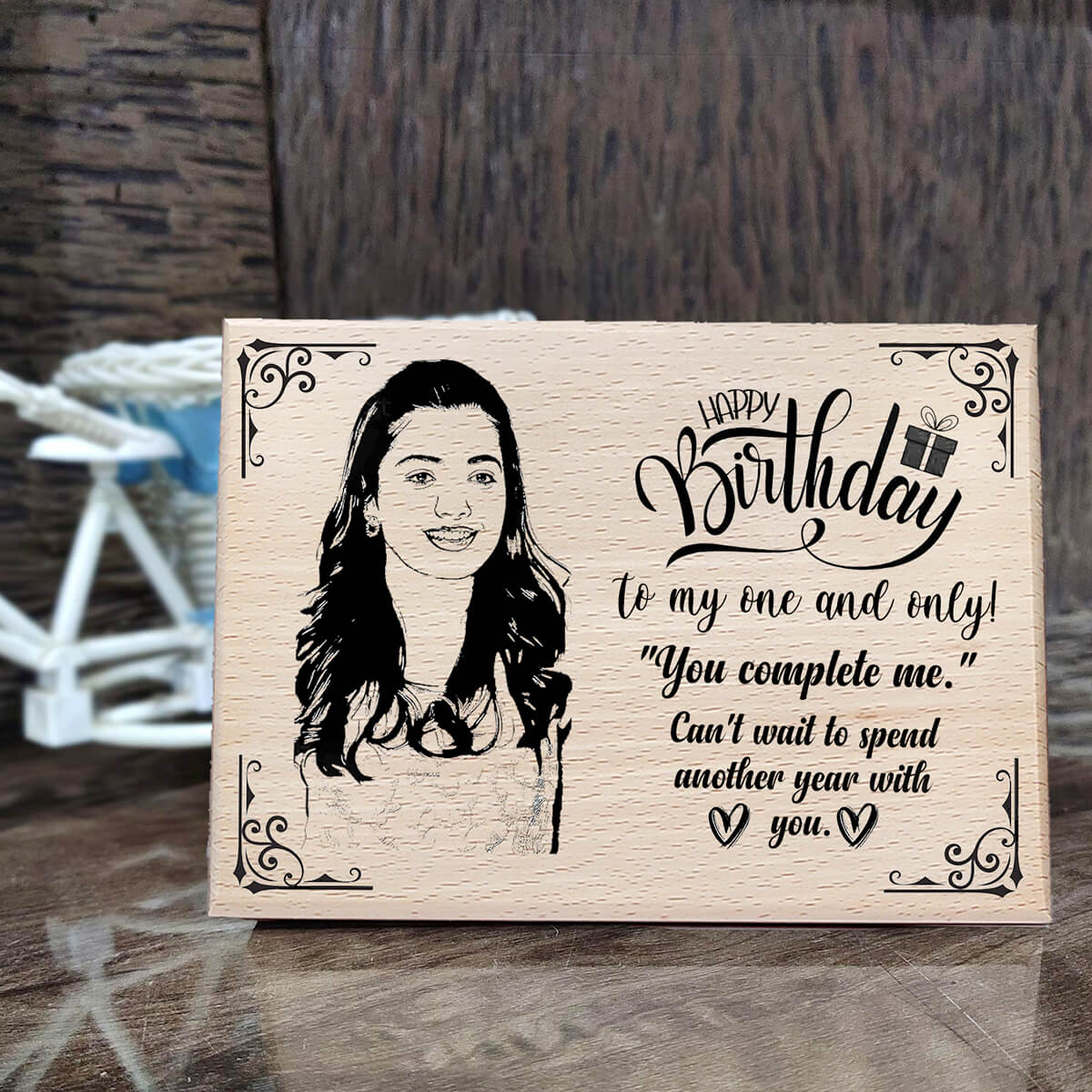 Wooden Photo Frame For Birthday