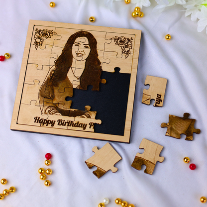 Happy Birthday Wooden Engraved Jigsaw Puzzle