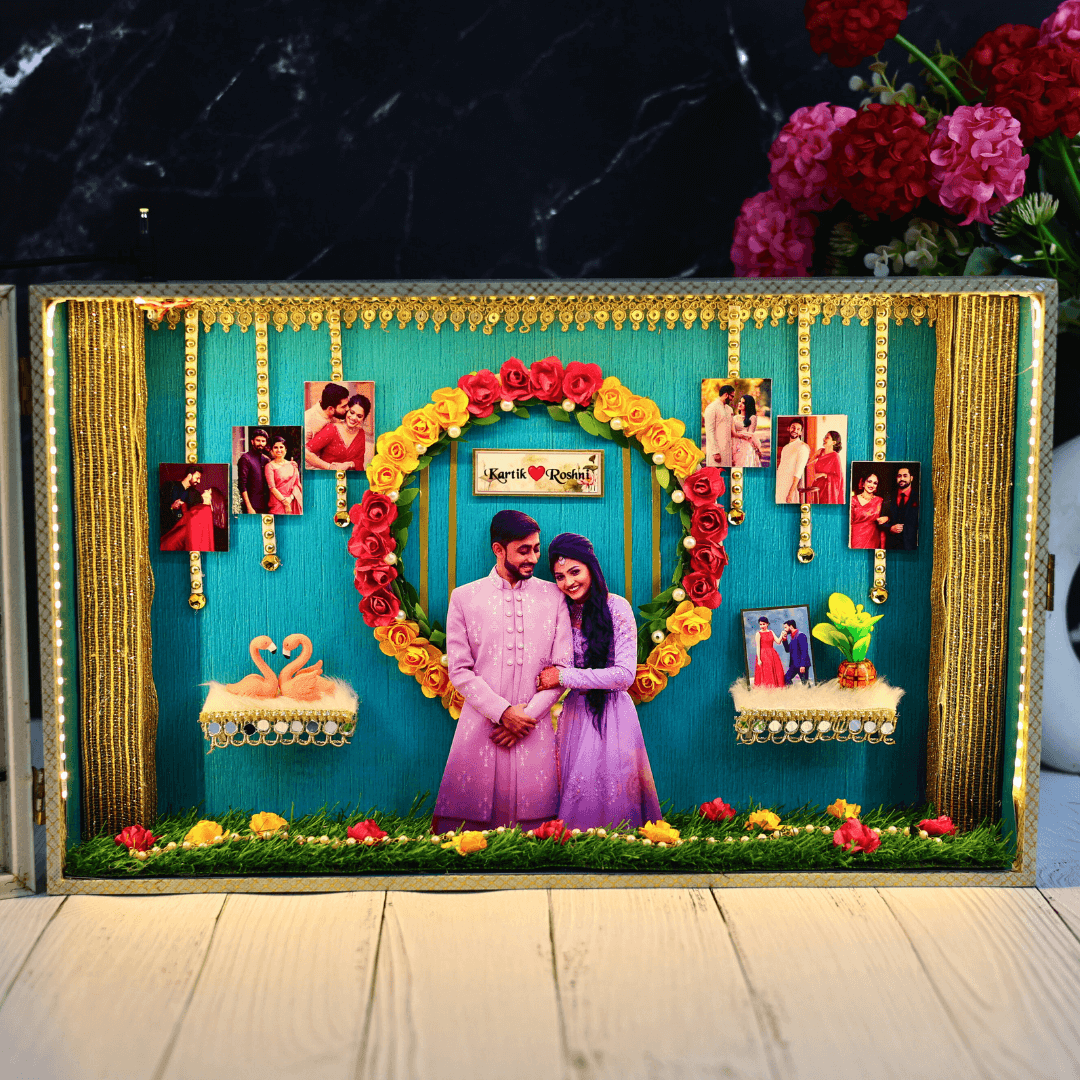 Happy Wedding 3D Miniature Frame