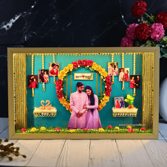 Happy Anniversary 3D Miniature Frame | 17x10 Inches