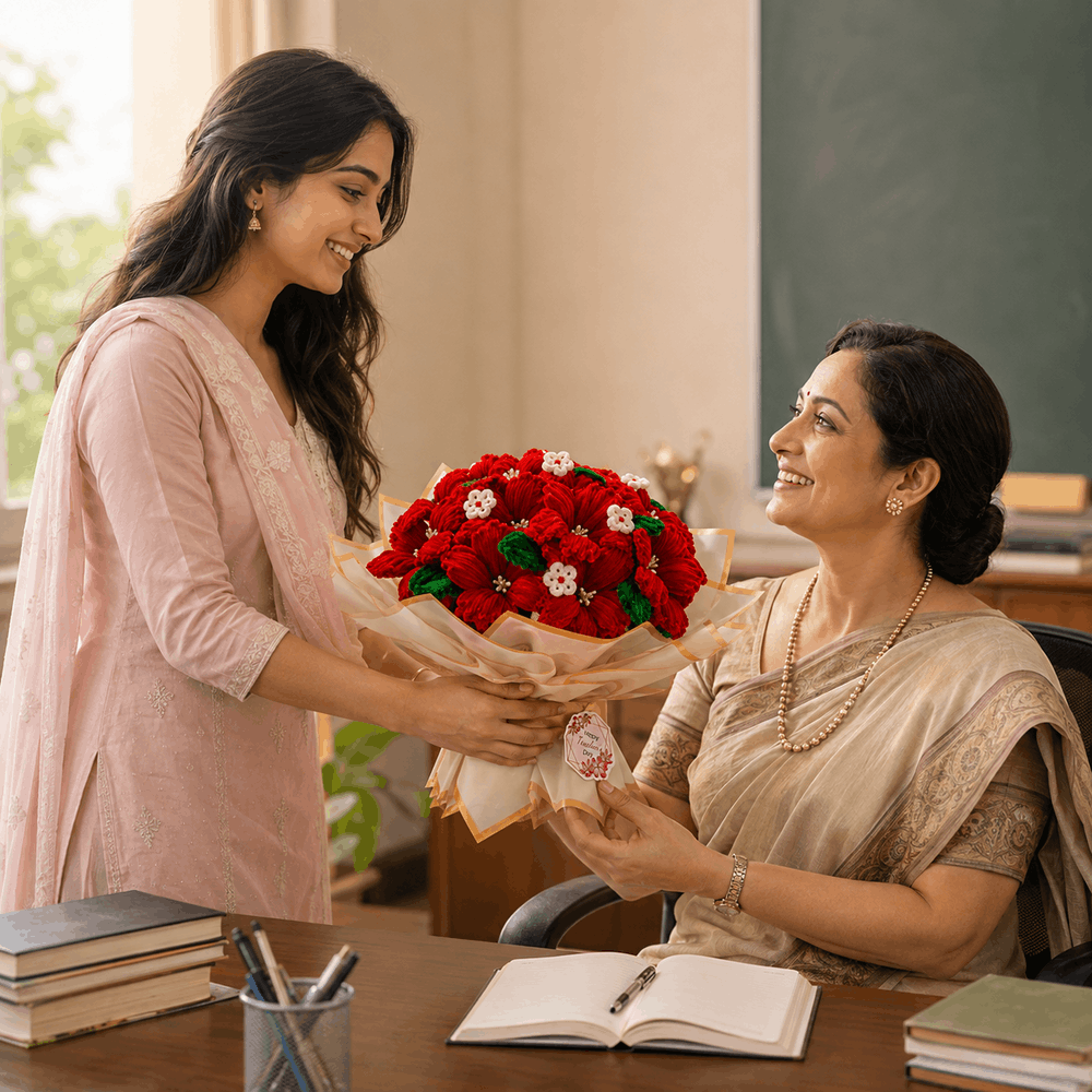 Personalized Teacher's Day Flower Bouquet
