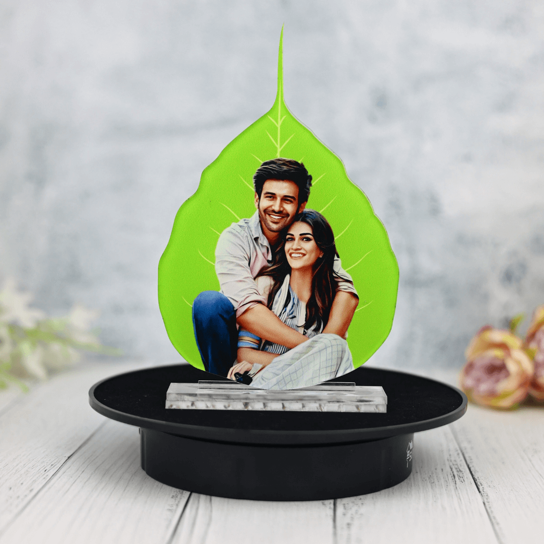 Personalised Acrylic Leaf Couple Cute Frame