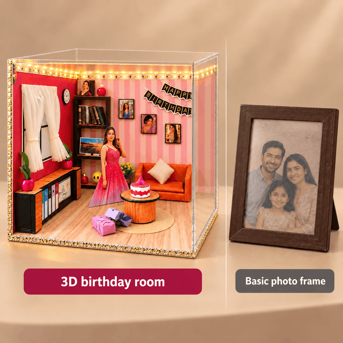 Beautiful 3D Miniature LED Room