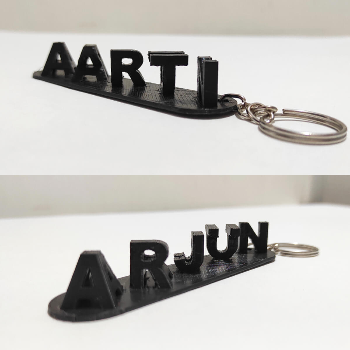 Stylish 3D Flip Name Keyring