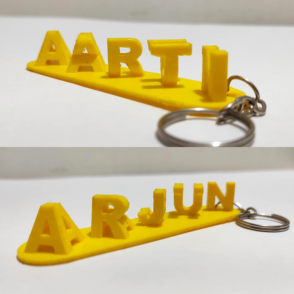 Stylish 3D Flip Name Keyring