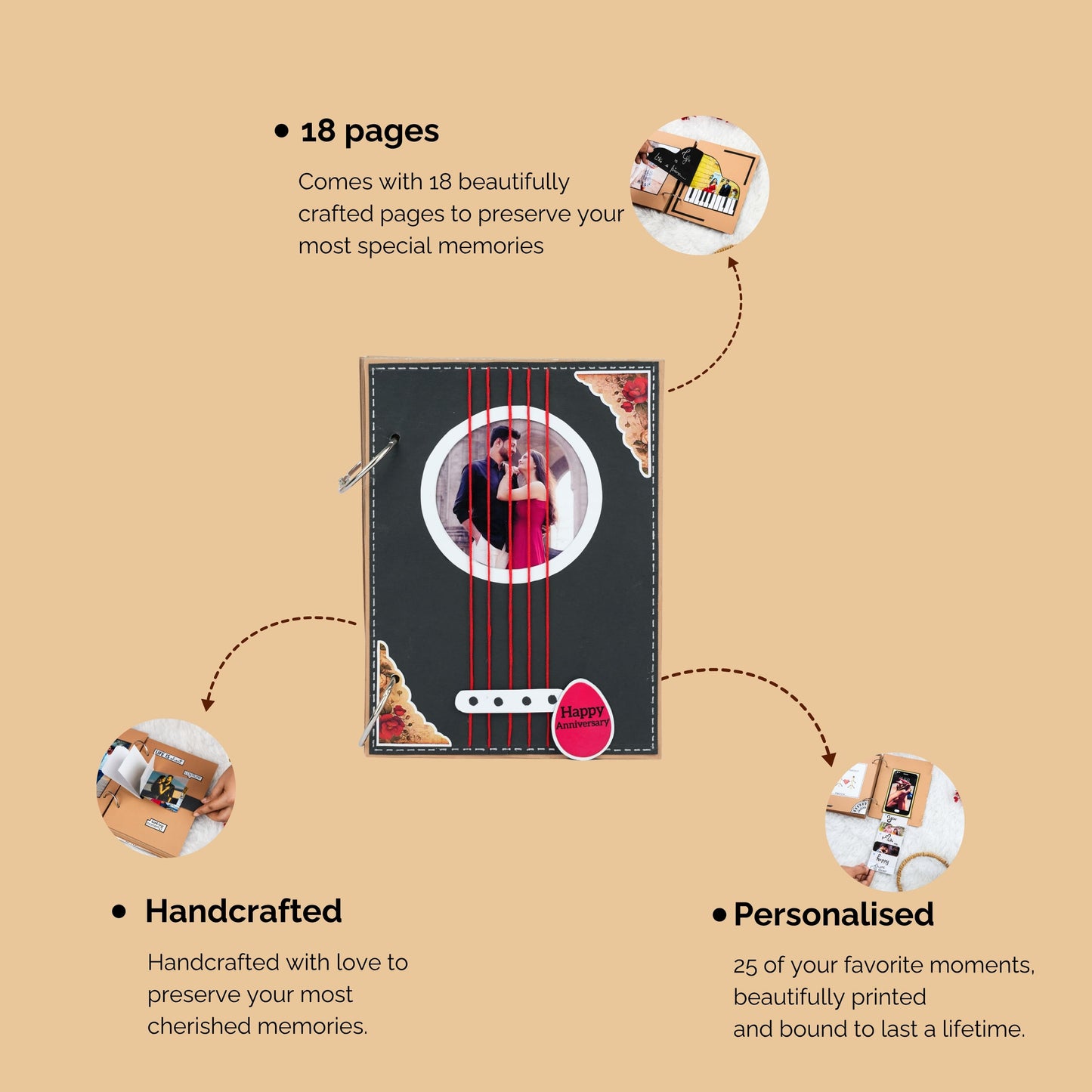 Handcrafted Personalised Anniversary Album
