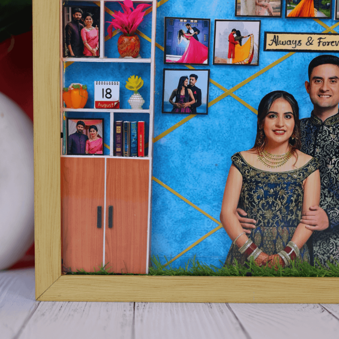 Personalized 3D Miniature Frame With LED Lights