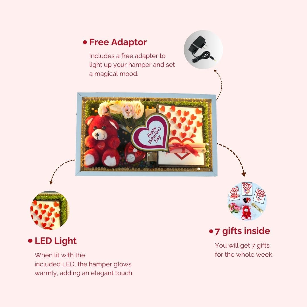 7 Days of Valentines LED Love Hamper