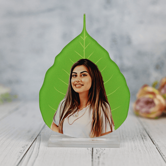 Personalised Acrylic Leaf Portrait Frame