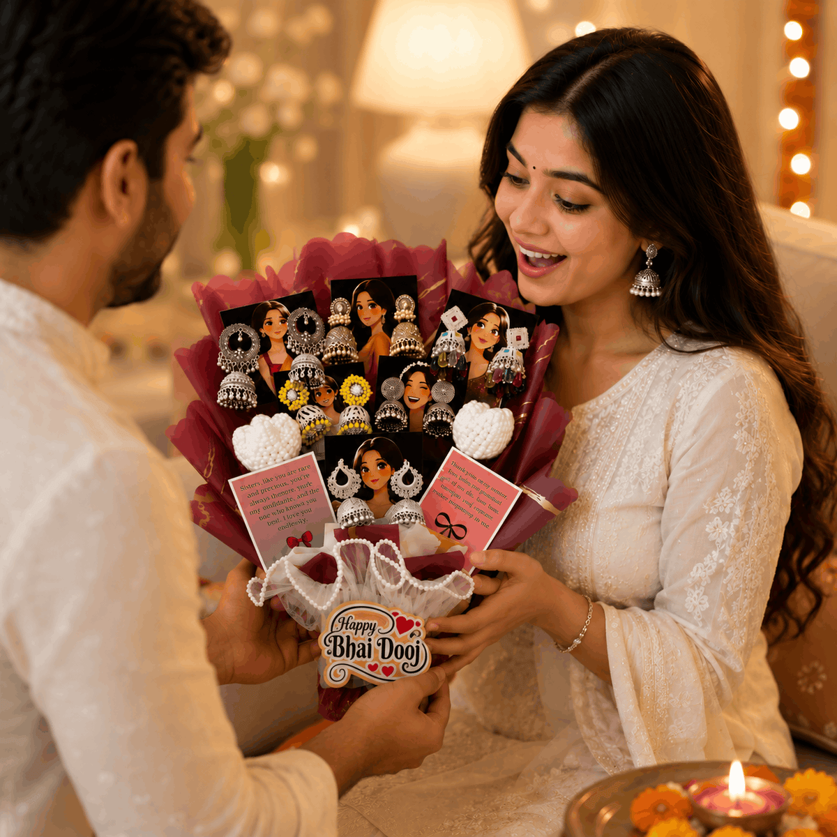 The Viral Jhumka Bouquet for Bhai Dooj