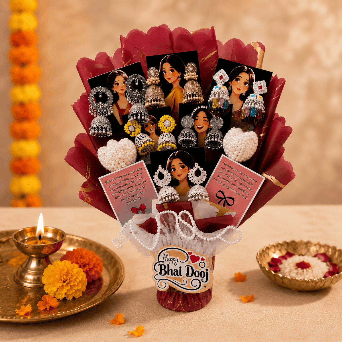 The Viral Jhumka Bouquet for Bhai Dooj