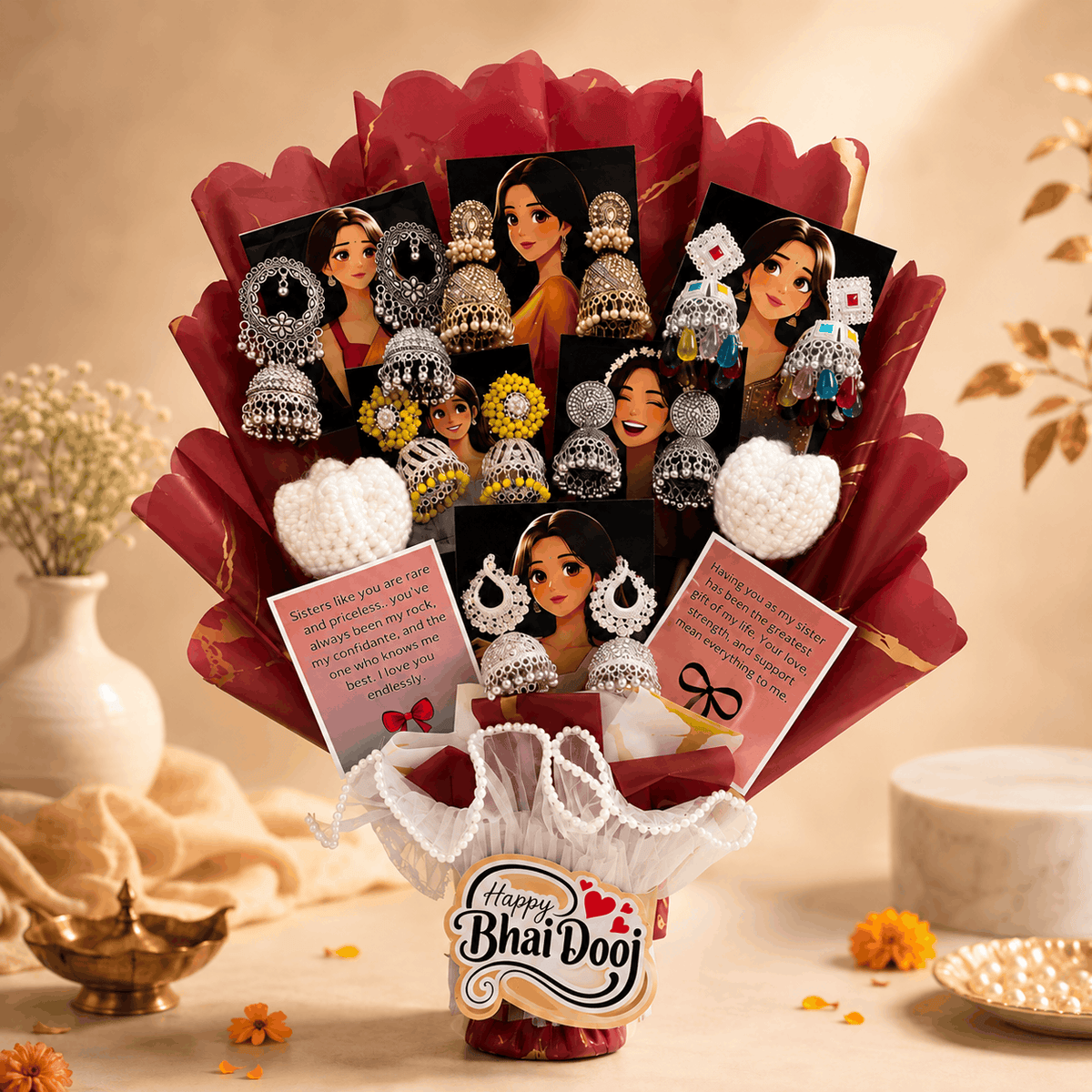The Viral Jhumka Bouquet for Bhai Dooj