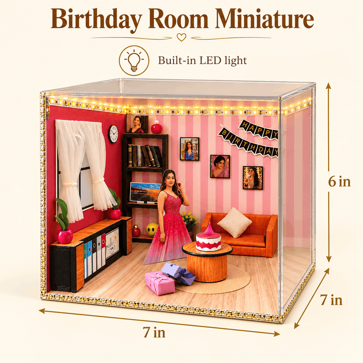 Beautiful 3D Miniature LED Room
