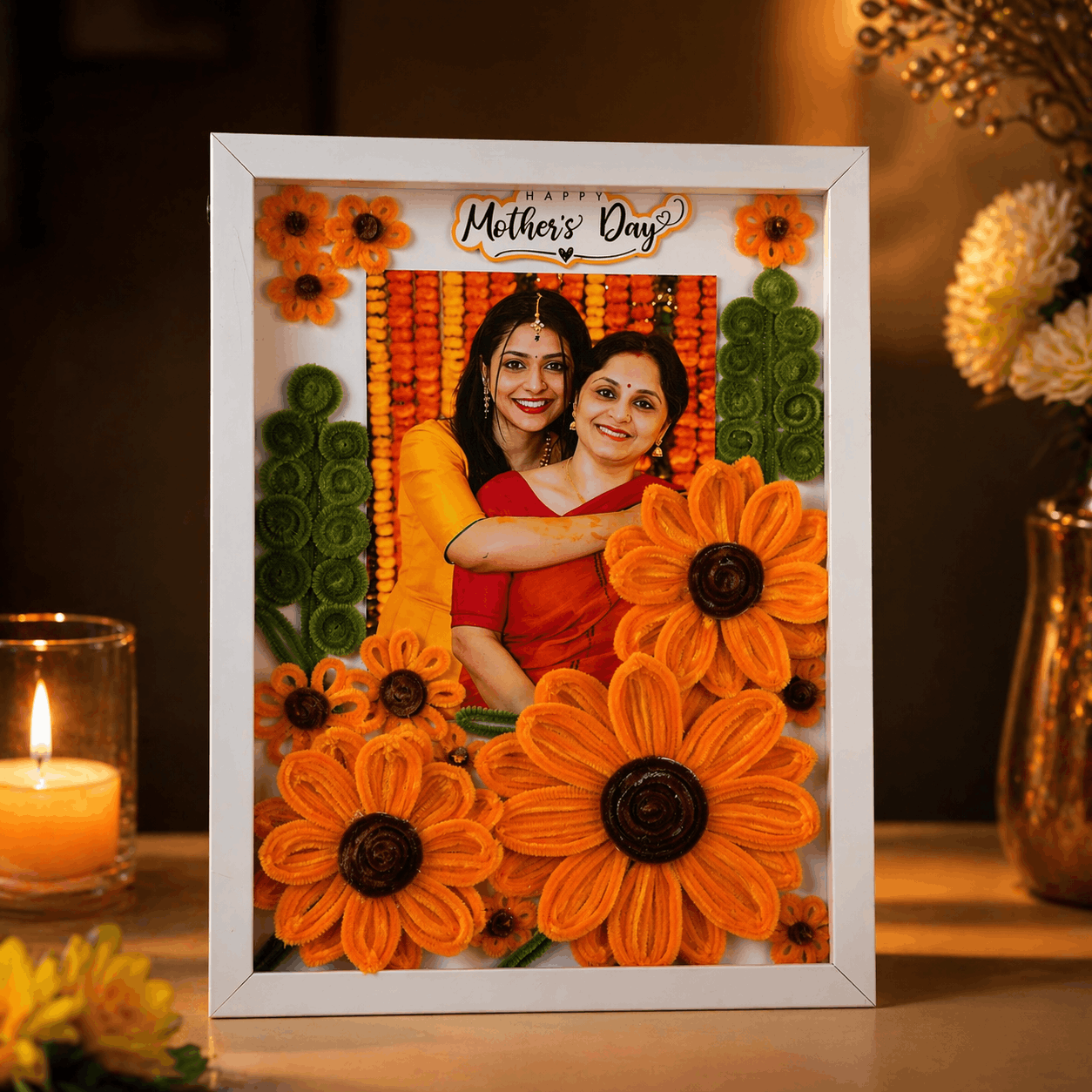 Mother’s Day LED Floral Photo Frame